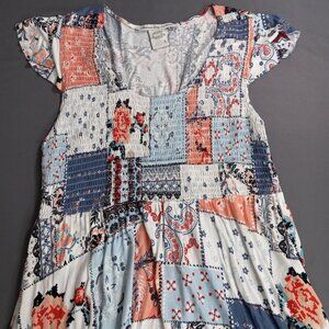 American Rag patchwork knit mini dress  Size L